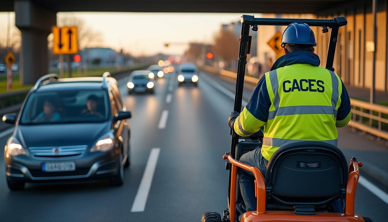 Illustration: Comparatif des différences entre le CACES et le permis de conduire