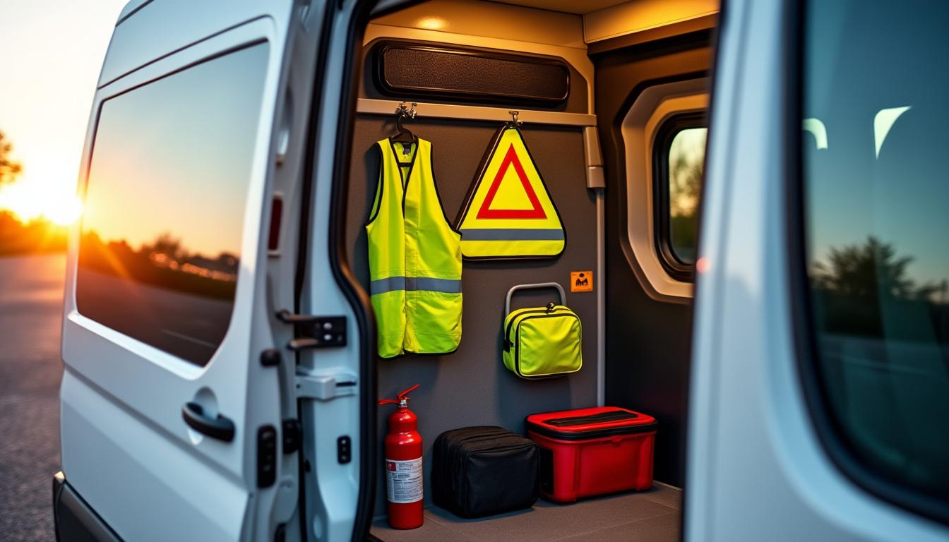 Illustration: Les équipements obligatoires à bord d’un véhicule utilitaire