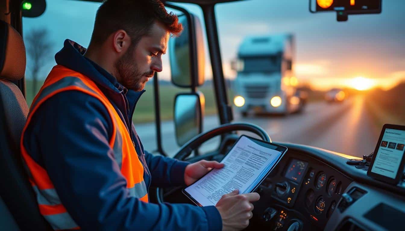 Illustration: Cadre légal et réglementation des frais de route pour le transport routier en 2025