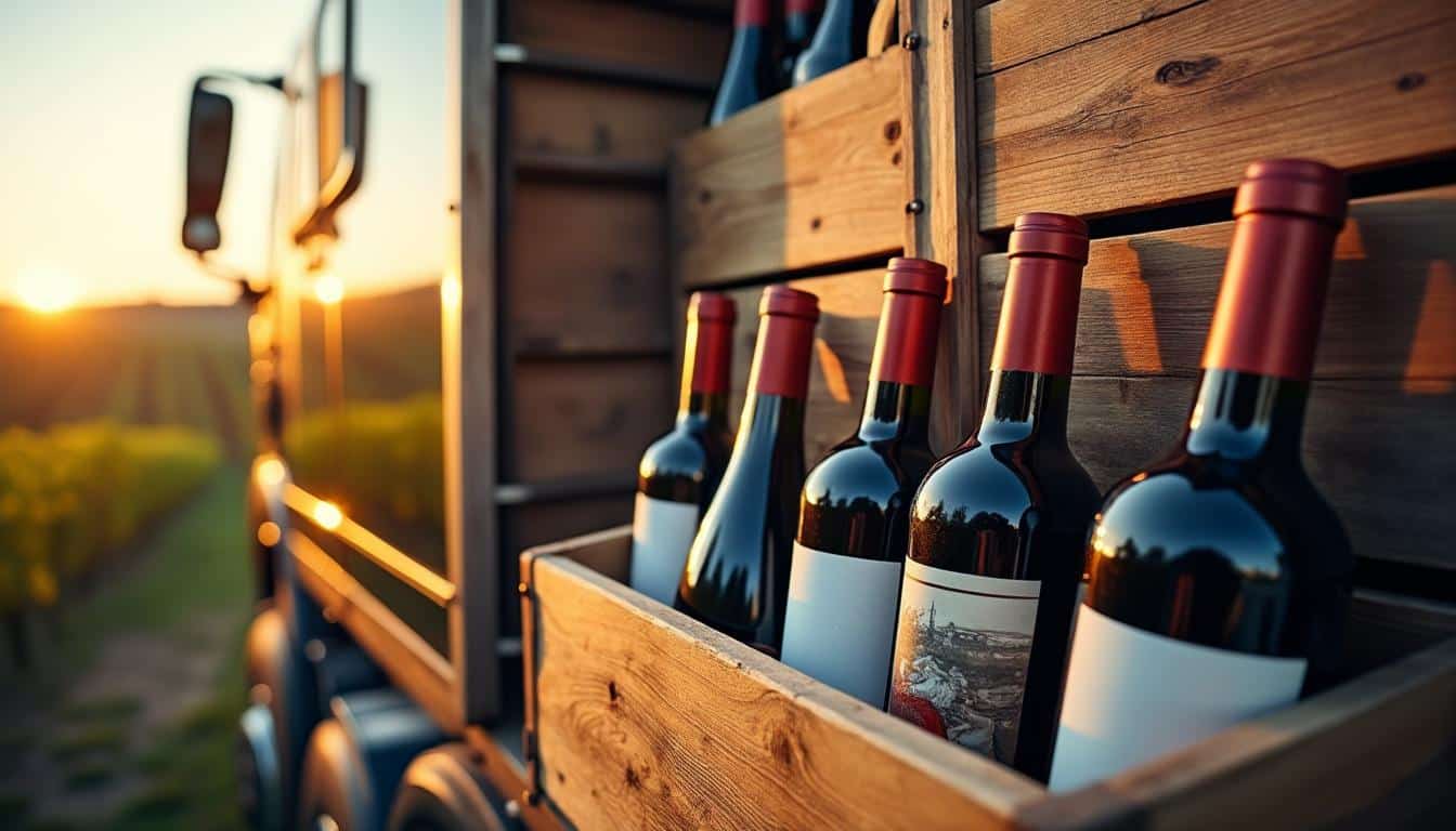 Illustration - Les défis uniques du transport de vin